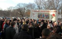 Orthodox Christian Delegation at Annual March for Life in Washington - January 23, 2012