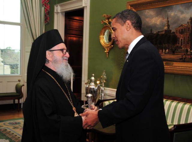 President Barack Obama Welcomes His Eminence Archbishop Demetrios of America to the White House for the 188th Celebration of Greek Independence Day, Mar. 25th, 2009 - © Photo by D. Panagos