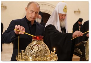 Vladimir Putin with Patriarch Kirill
