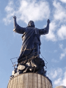 The statue is even taller than the famous Christ the Redeemer in Brazil.