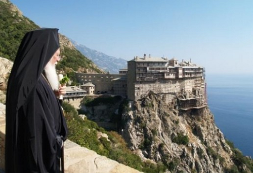 Patriarch Bartholomew on Mount Athos