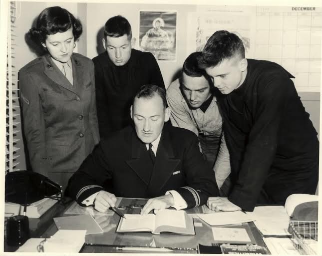 Fr. Boris Geeza offers Bible study to military personnel in the mid-1950s.