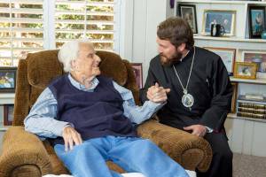 Billy Graham visited by Metropolitan Hilarion Alfeyev on Rev. Graham’s 96th birthday.