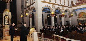 Archimandrite Vaseilios, former Abbot of the Iveron Monastery of Mouth Athos, was the keynote speaker at the annual celebration of Greek letters.