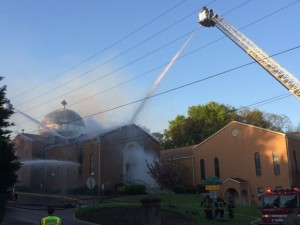 A fire broke out at Saint George Greek Orthodox Church located at 4070 Kingston Pike.