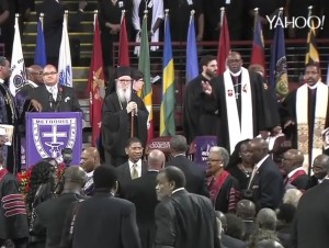 His Eminence Archbishop Demetrios, Primate of the Greek Orthodox Church in America, attended the funeral service for South Carolina State Sen. Rev. Clementa Pinckney