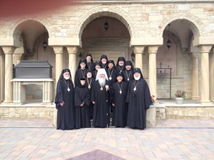 Members of the Holy Synod with Mother Gabriella, Abbess of Holy Dormition Monastery.