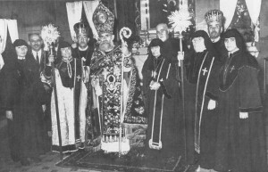 Kalfayan Sisterhood with Patriarch Galustian of the Armenian Apostolic Church (R. R. Ervine photo)