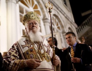 Ecumenical patriarch Bartholomew I, spiritual leader of Greek Orthodox world, at the St. George Church in Istanbul | EPA