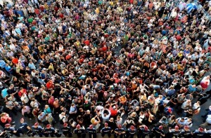 Migrant masses in Budapest