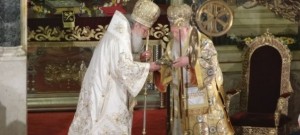 Bulgarian Patriarch Neofit and Ecumenical Patriarch Bartholomew