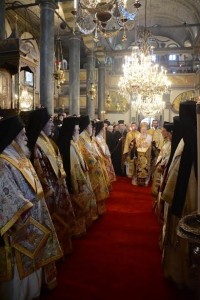 Ecumenical Patriarch Bartholomew presides at festal Liturgy in St. George Patriarchal Cathedral.