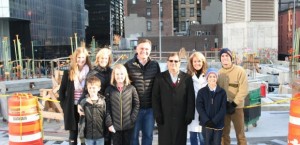 Congressmen Gus Bilarakis and Luke Messer and their families pose for a photo at St. Nicholas.