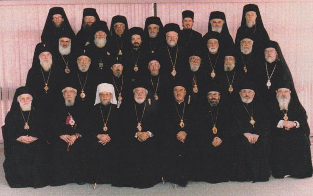 Hierarchs in attendance at the meeting of Orthodox Bishops in Ligonier, Pennsylvania in 1994.