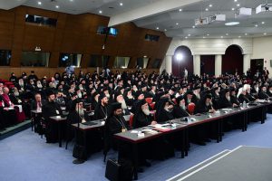 The Primates of the Local Orthodox Churches and their delegations participate in the opening session of the Holy and Great Council of the Orthodox Church at the Orthodox Academy of Crete. PHOTO: © GOA/DIMITRIOS PANAGOS