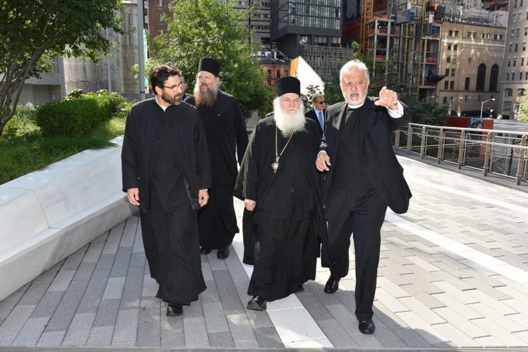 Fr. Alex Karloutsos briefs Elder Ephraim about the St. Nicholas ...