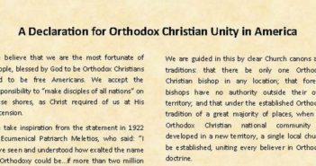 Orthodox Christian Unity in America – Papers in Support